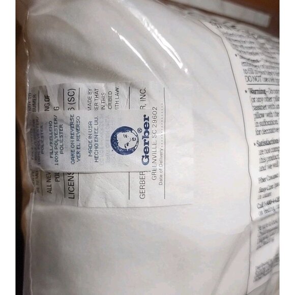 NEW Vintage Gerber Birth Certificate Pillow 10x13 SEALED 1993 - Picture 9 of 9